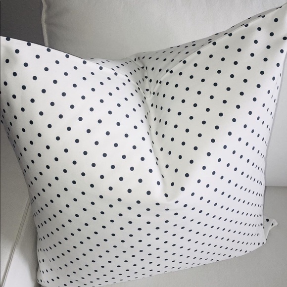 CasaMía White/Blue Small Polka Dot Pillow Cover - Picture 1 of 3